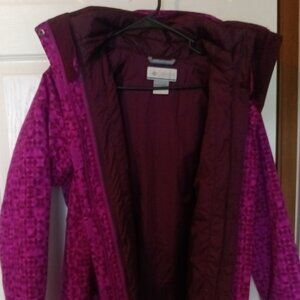 2 layer purple coat